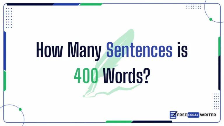 How Many Sentences is 400 Words